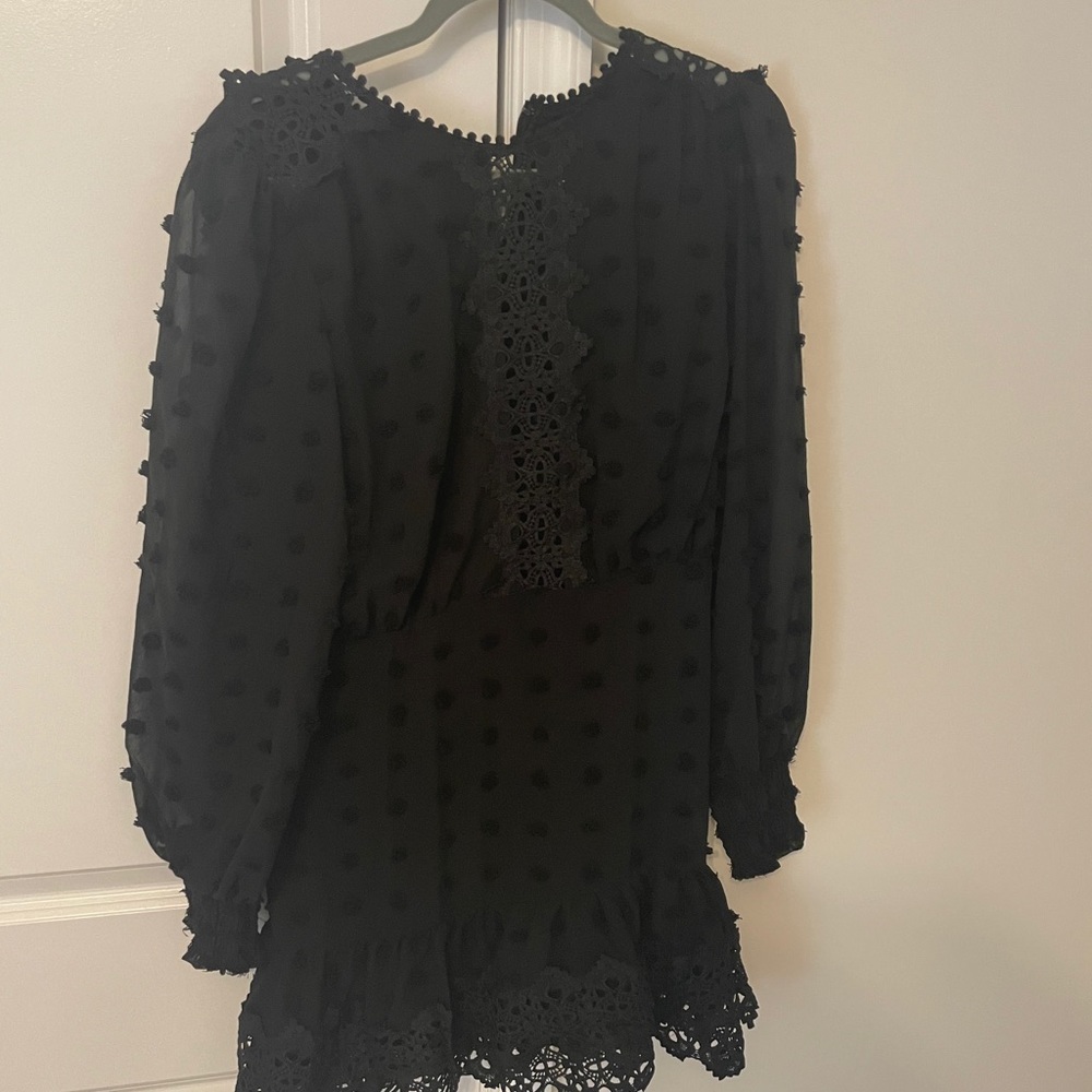 Lace front black dress never worn